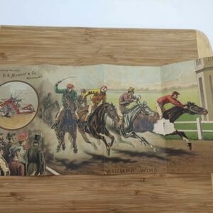 Antique Horse Racing Print Advertising Card